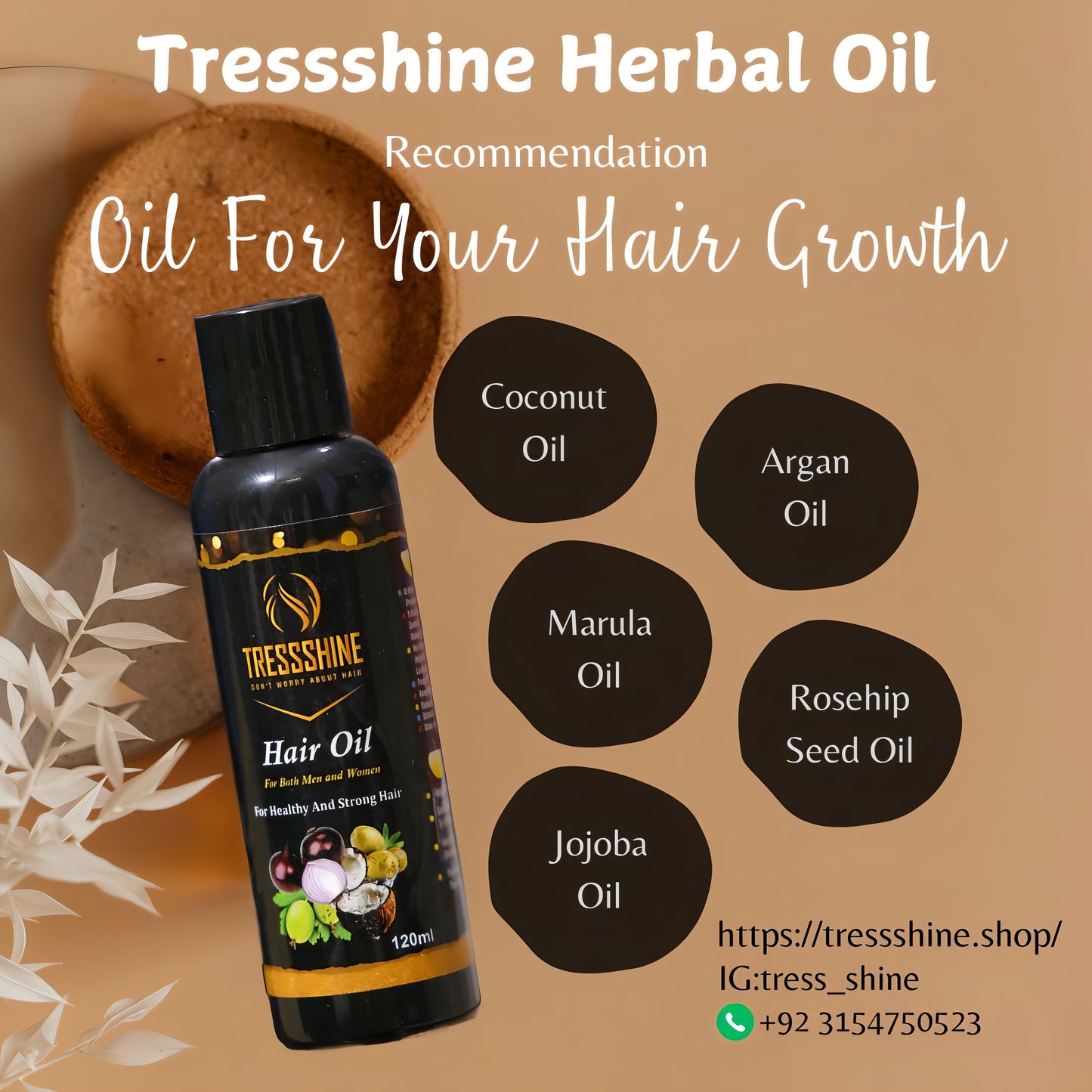 MOST REQUIMENDED TRESSSHINNE HAIR OIL