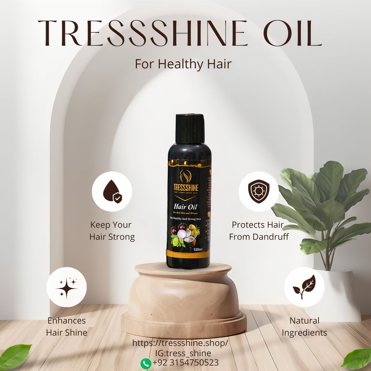 MOST REQUIMENDED TRESSSHINNE HAIR OIL